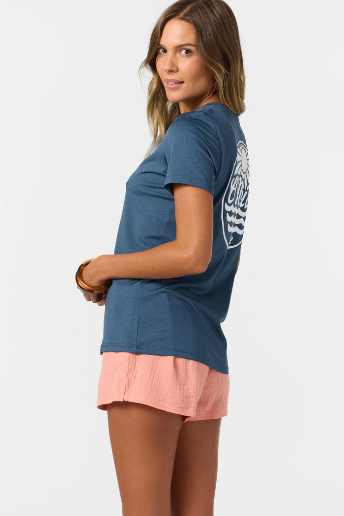 Breezy UPF Short Sleeve Top - Navy Heather | O'Neill