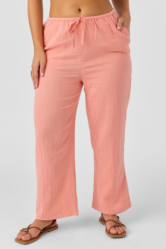 Brenda Crinkle Double Gauze Beach Pants - Canyon Clay | O'Neill