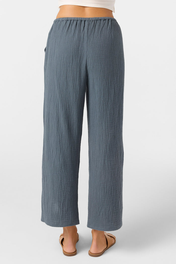 Brenda Crinkle Double Gauze Beach Pants - Slate | O'Neill