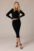 Brennan Knit Midi Skirt - Black | O'Neill