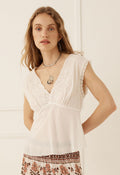 Bridget Lace Cami - Pearl
