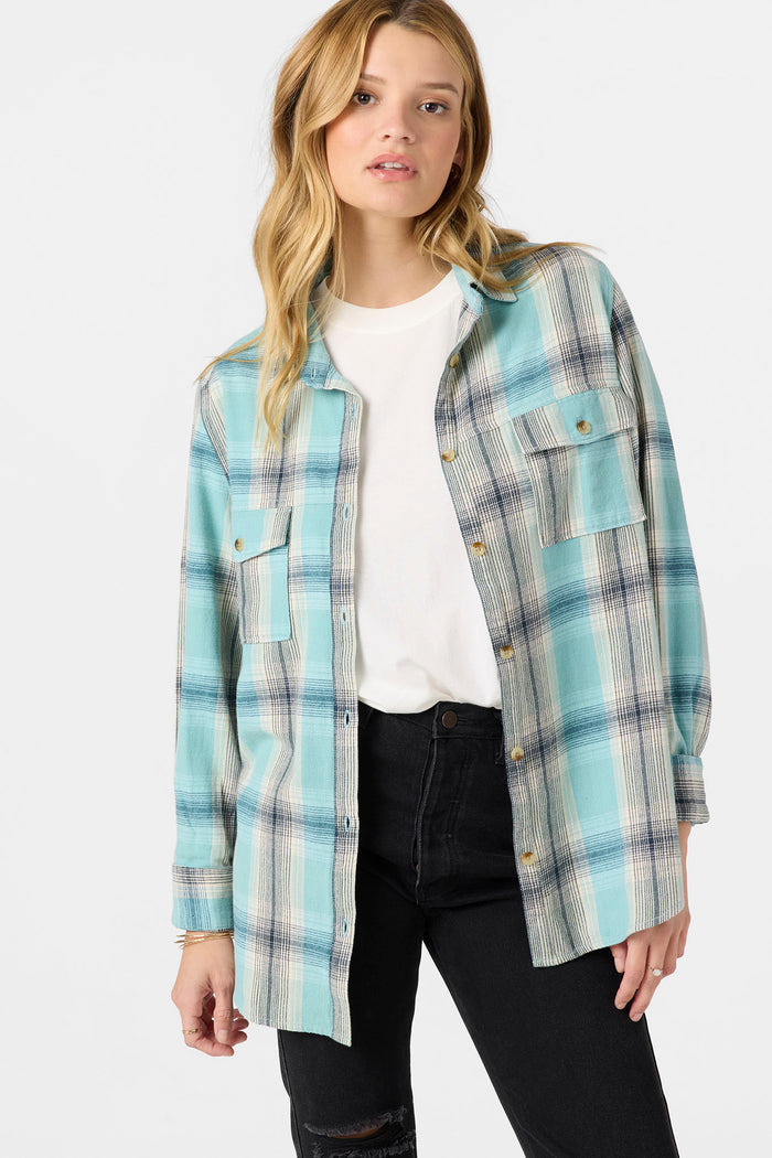 Brooks Flannel Long Sleeve Top - Nile Blue | O'Neill