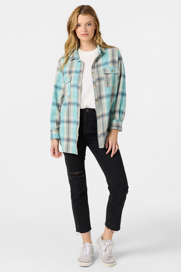 Brooks Flannel Long Sleeve Top - Nile Blue | O'Neill