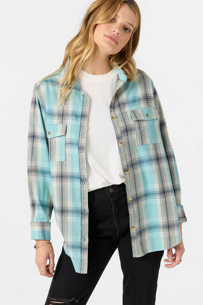 Brooks Flannel Long Sleeve Top - Nile Blue | O'Neill