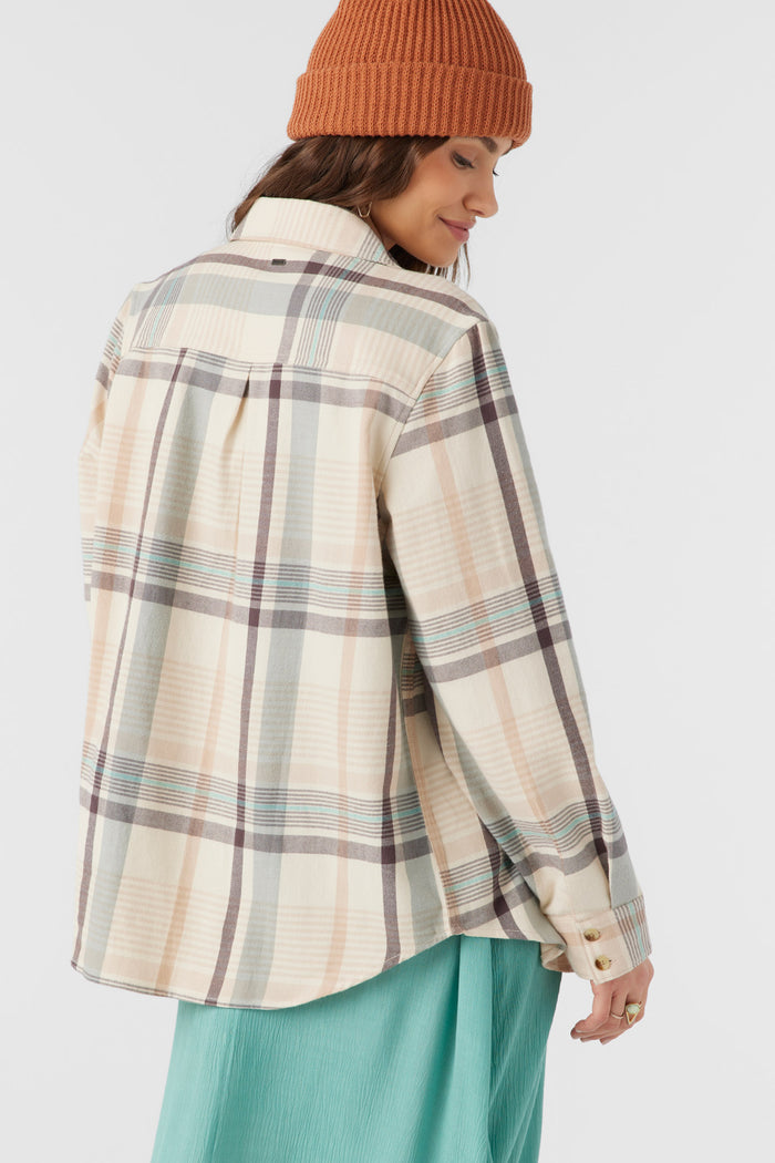 Brooks Flannel Oversized Fit Shirt - Mother Of Pearl | O'Neill