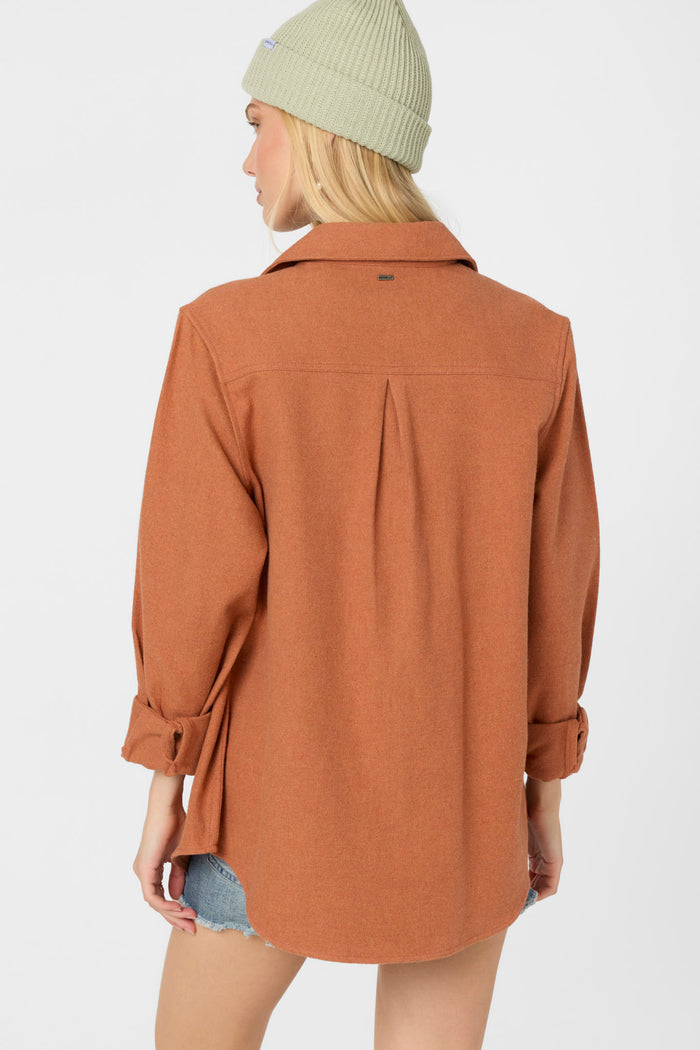 Brooks Flannel Oversized Fit Shirt - Cedar Wood | O'Neill