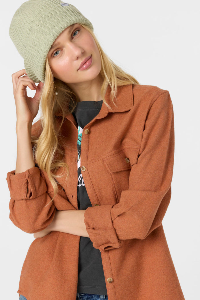 Brooks Flannel Oversized Fit Shirt - Cedar Wood | O'Neill