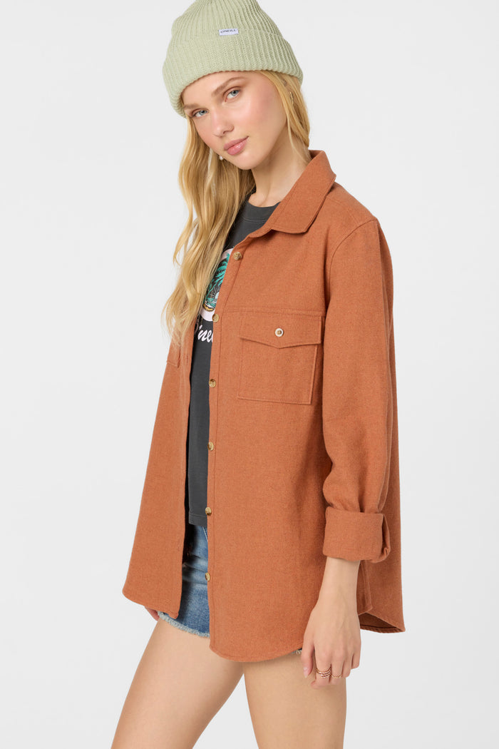 Brooks Flannel Oversized Fit Shirt - Cedar Wood | O'Neill