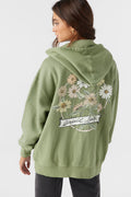 Byron Hooded Oversized Zip Fleece Jacket - Oil Green | O'Neill