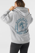 Byron Hooded Oversized Zip Fleece Jacket - Heather Grey | O'Neill