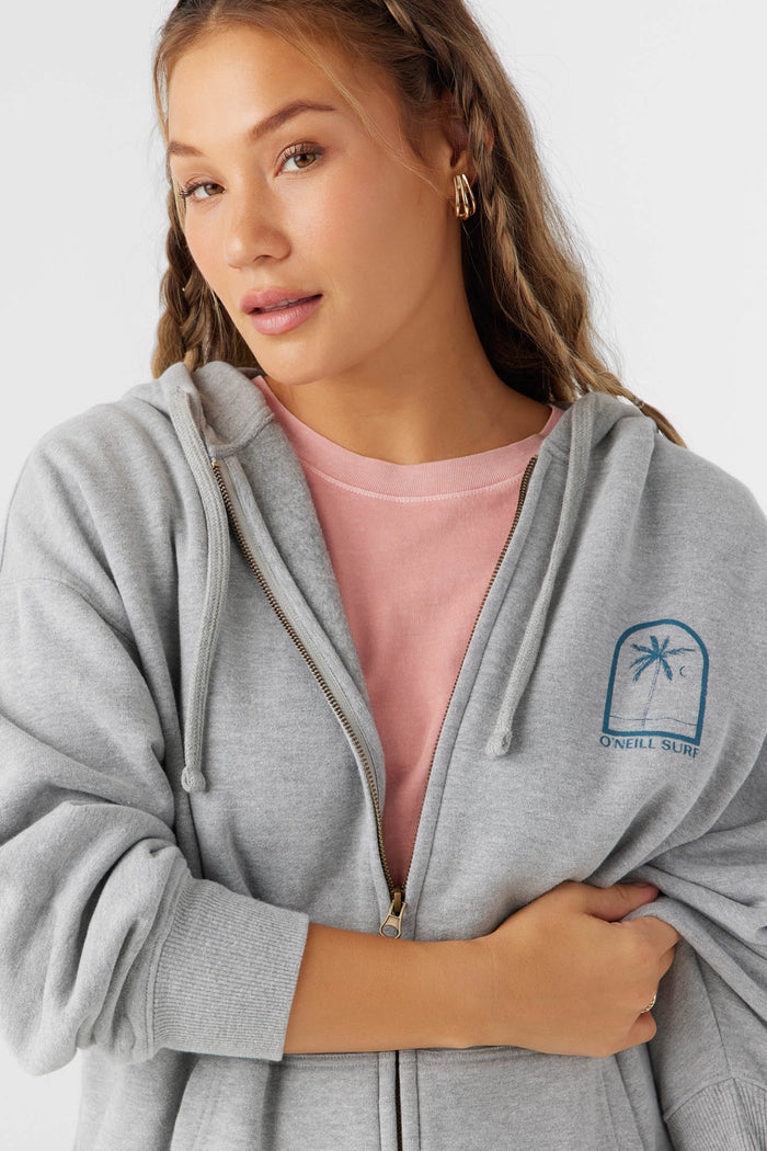 Byron Hooded Oversized Zip Fleece Jacket -  | O'Neill