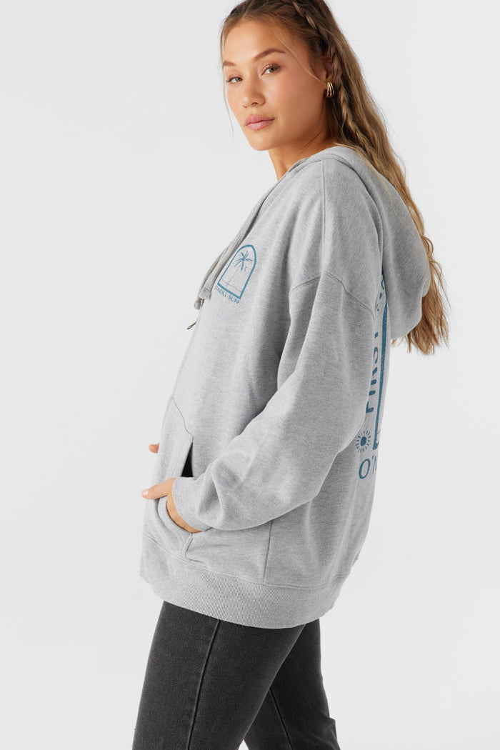 Byron Hooded Oversized Zip Fleece Jacket -  | O'Neill