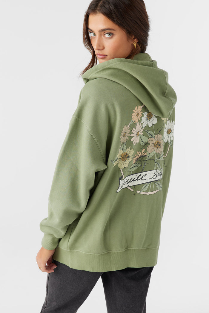 Byron Hooded Oversized Zip Fleece Jacket -  | O'Neill