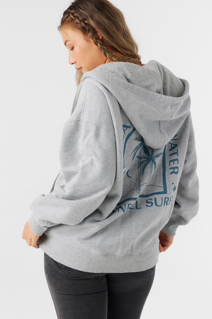 Byron Hooded Oversized Zip Fleece Jacket -  | O'Neill