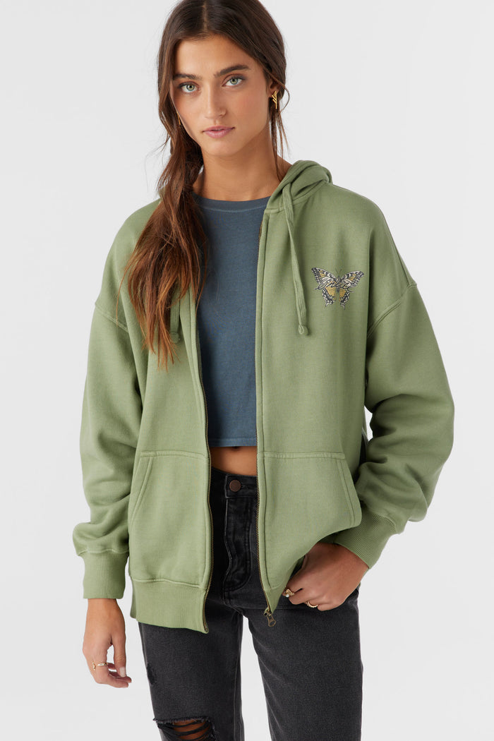 Byron Hooded Oversized Zip Fleece Jacket -  | O'Neill