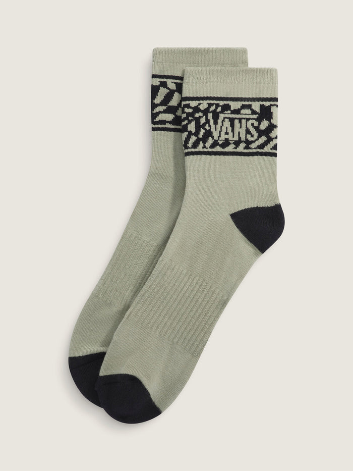 Calcetin Adulto Warp Check Half Crew Beige Vans
