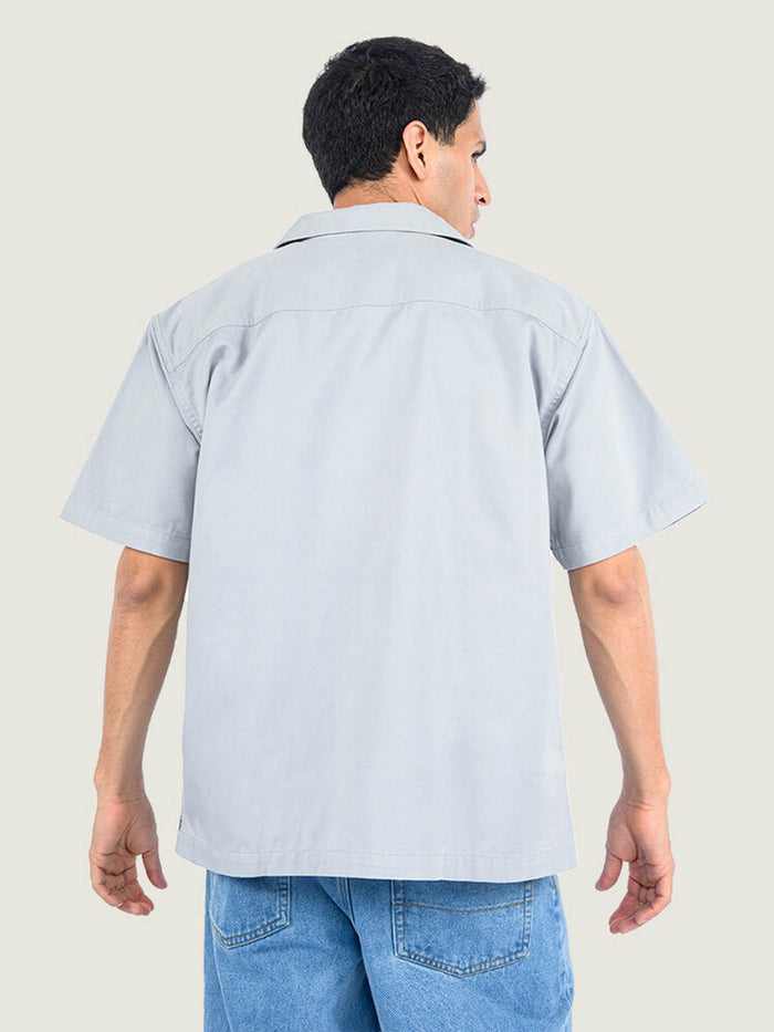 Camisa M/C Hombre Larkspur Solid Workw Gris Vans