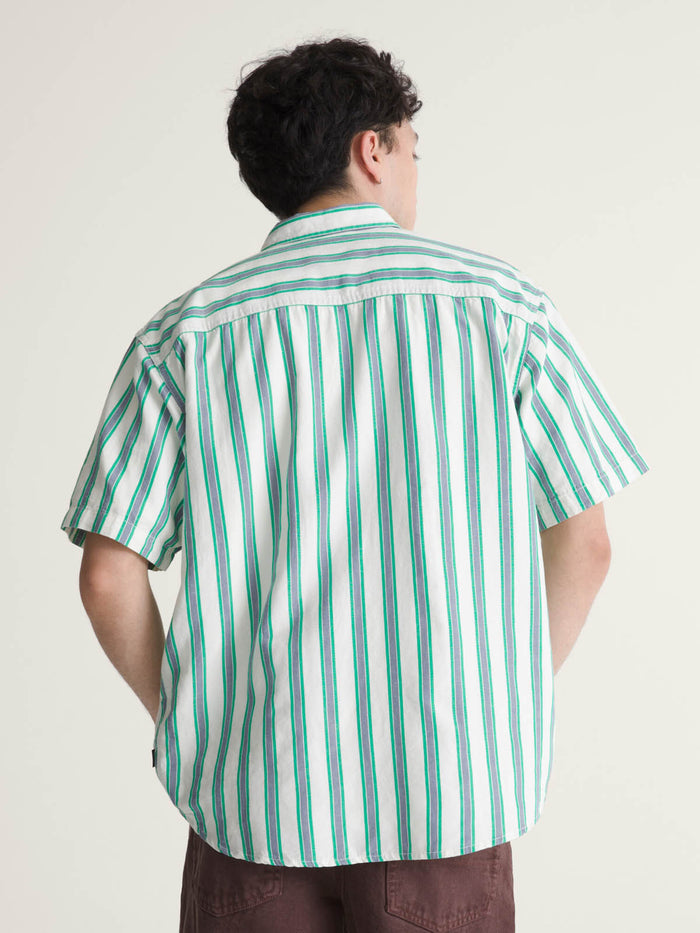 Camisa M/C Hombre Lawson Stripe Shi Blanco Vans