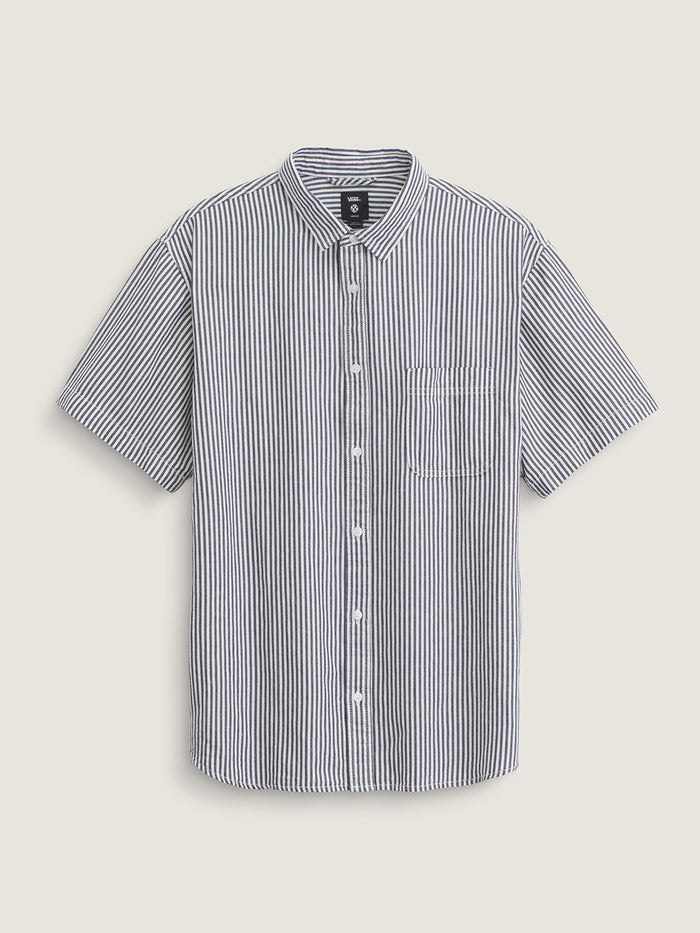 Camisa M/C Hombre Lawson Stripe Wove Gris Vans