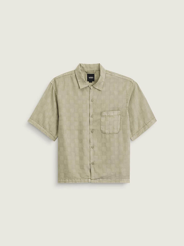 Camisa M/C Hombre Van Doren Tencel Che Beige/Crudo Vans