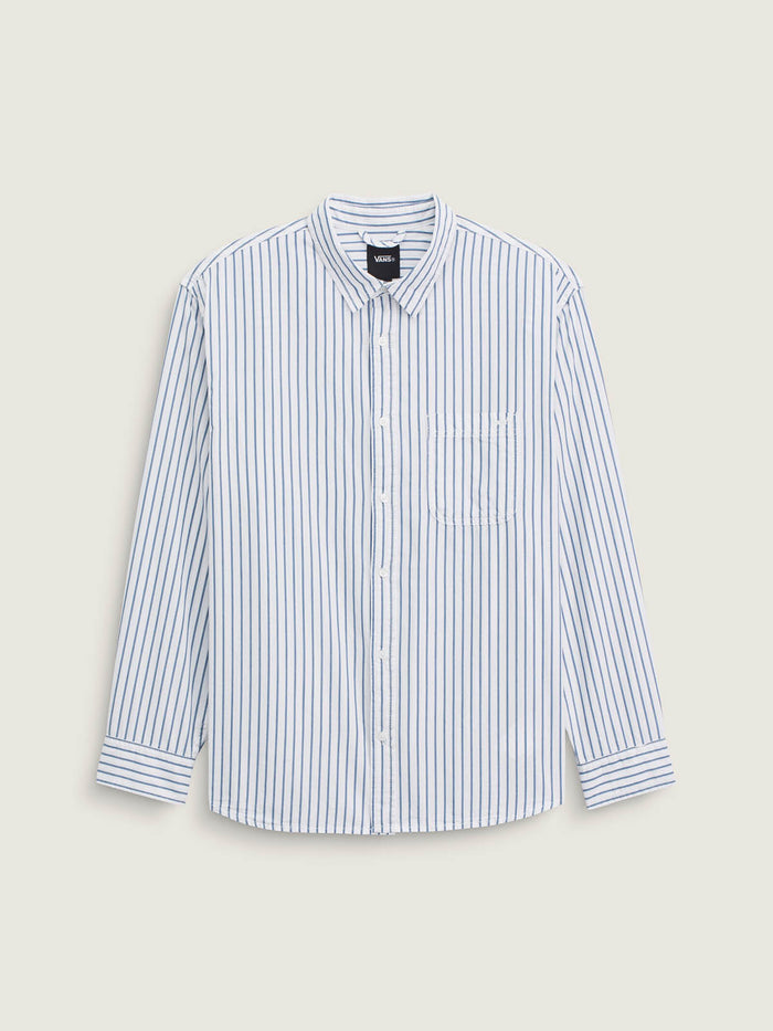 Camisa M/L Hombre Dobby Stripe Ls Shir Blanco Vans