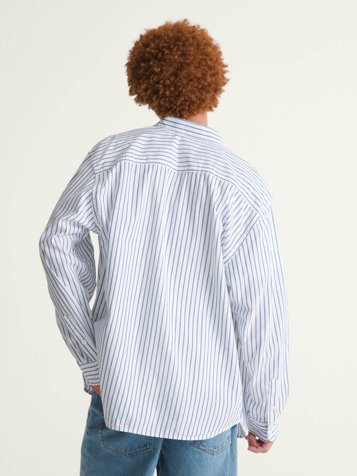 Camisa M/L Hombre Dobby Stripe Ls Shir Blanco Vans
