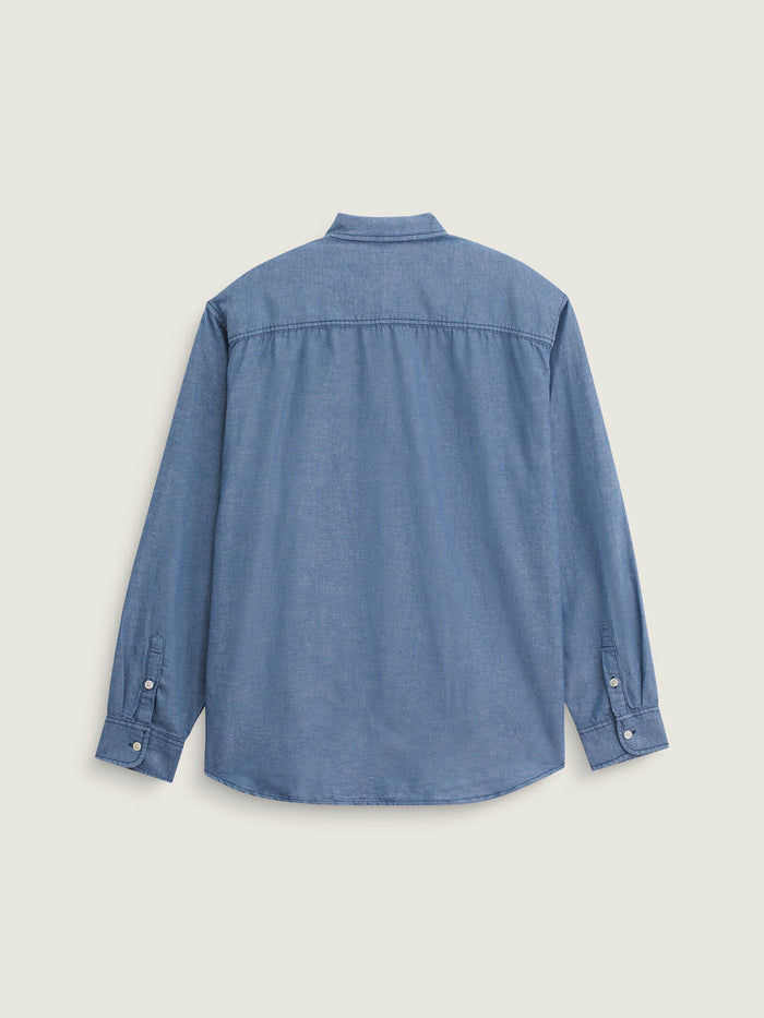Camisa M/L Hombre Lawson Solid Oxford Azul Vans