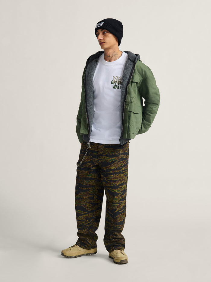 Camisa M/L Hombre Skate Atiba Haze Mil Verde Vans
