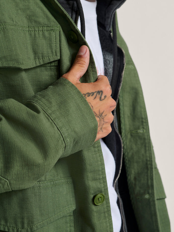 Camisa M/L Hombre Skate Atiba Haze Mil Verde Vans