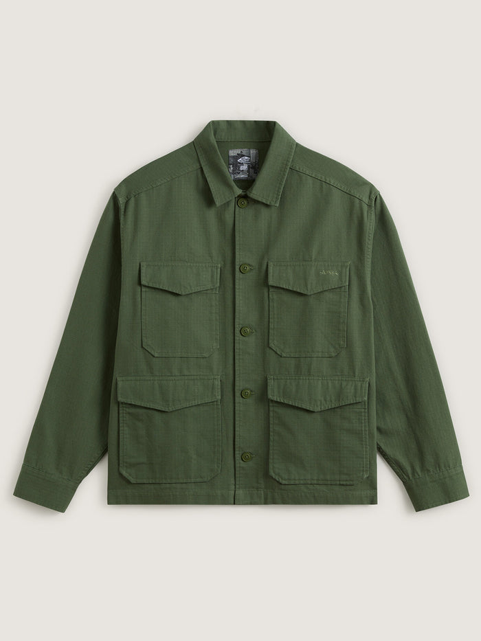 Camisa M/L Hombre Skate Atiba Haze Mil Verde Vans