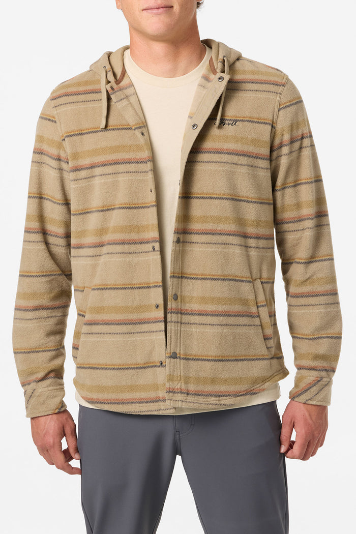Canyons Hooded Superfleece Jacket - Khaki | O'Neill