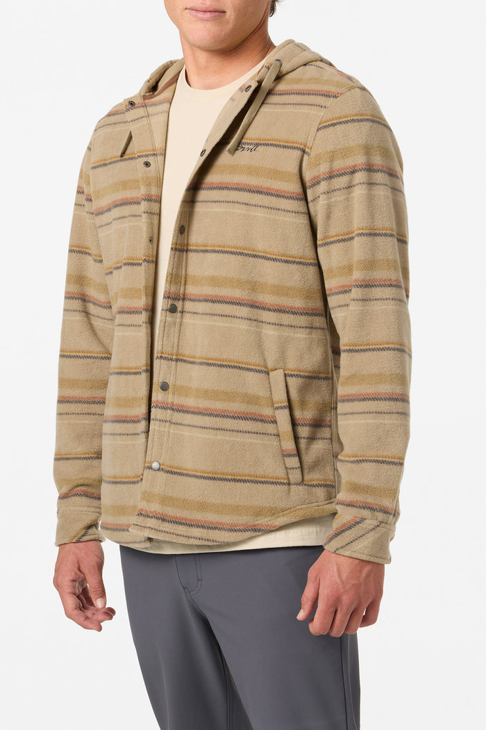 Canyons Hooded Superfleece Jacket - Khaki | O'Neill