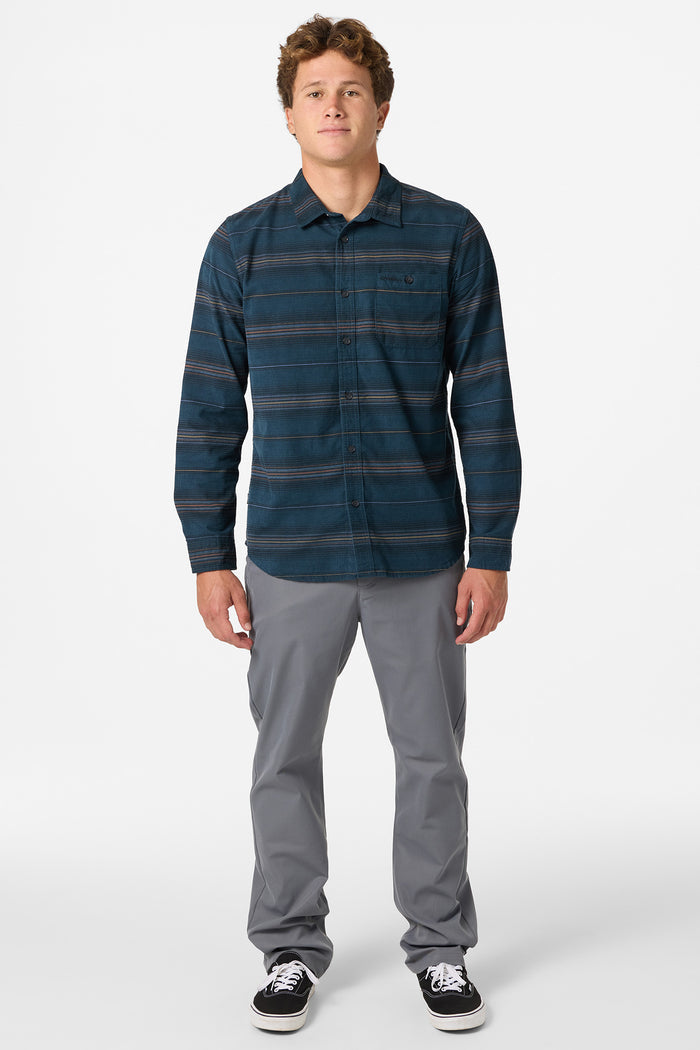 Caruso Stripe Cord Standard Fit Long Sleeve Shirt - Midnight Navy | O'Neill