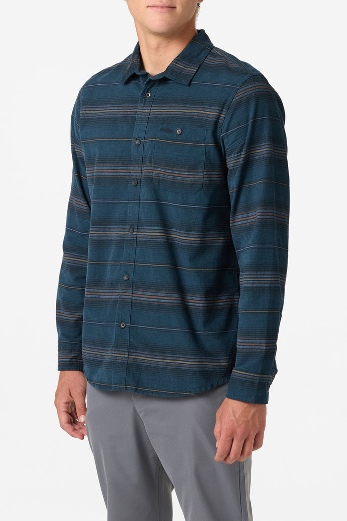 Caruso Stripe Cord Standard Fit Long Sleeve Shirt - Midnight Navy | O'Neill
