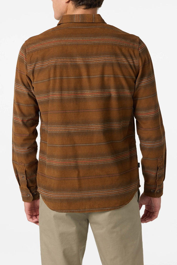 Caruso Stripe Cord Standard Fit Long Sleeve Shirt - Dachshund | O'Neill