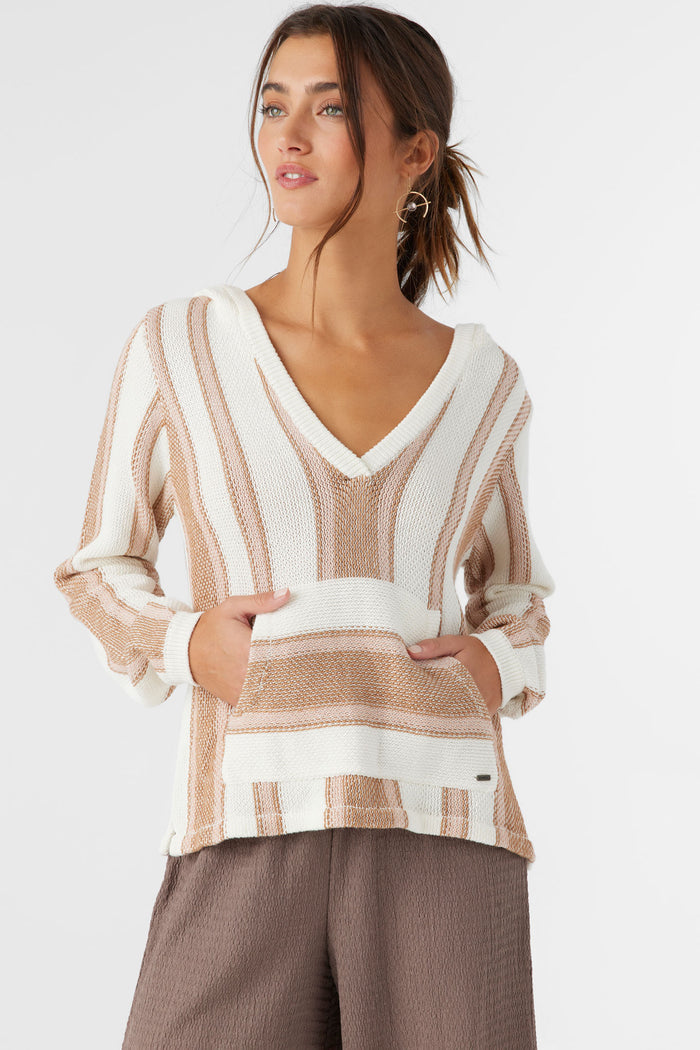 Catamaran V-Neck Hooded Sweater - Tobacc Brw | O'Neill