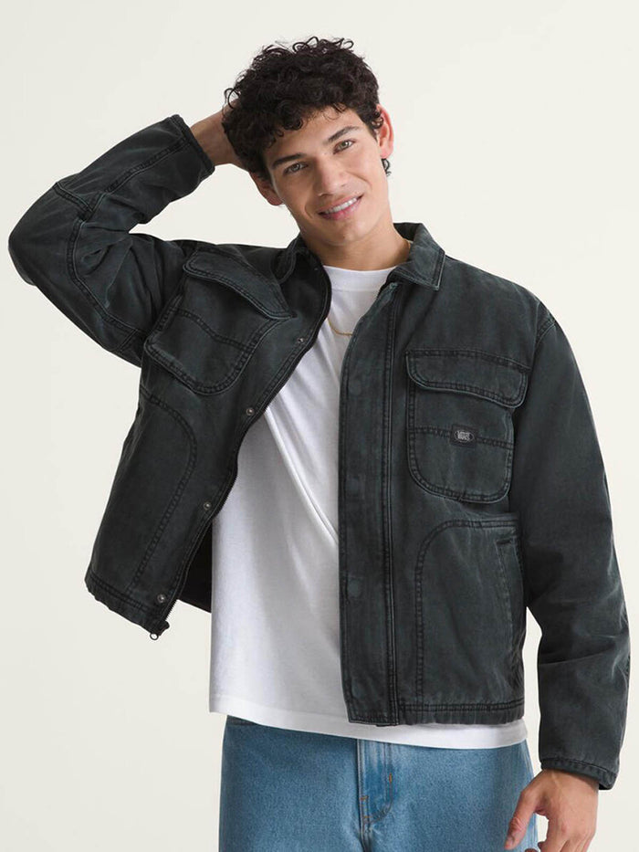 Chaqueta Hombre Umber Pigment Canvas Negro Vans