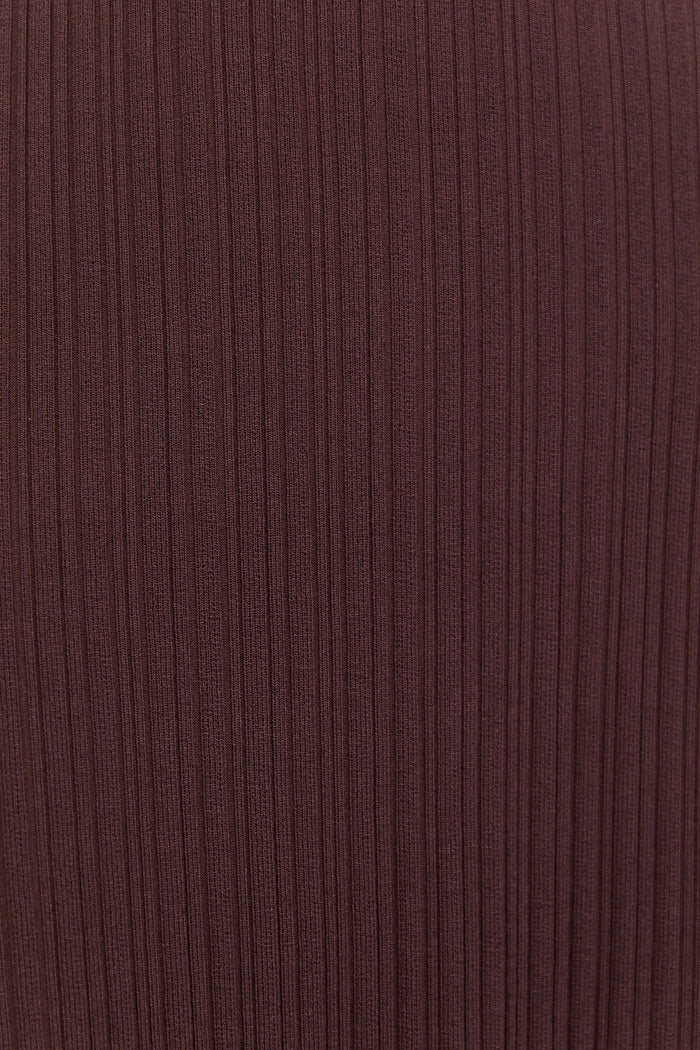 Close-up of a ribbed brown fabric texture