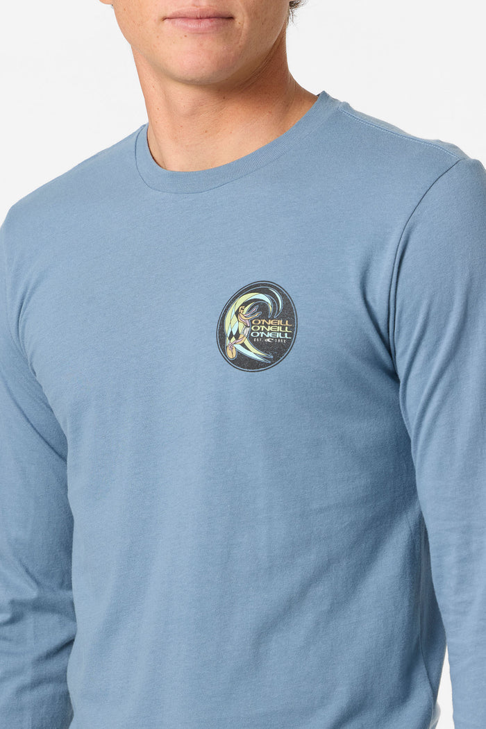 Circle Surfer Standard Fit Long Sleeve Tee - Blue Mirage | O'Neill
