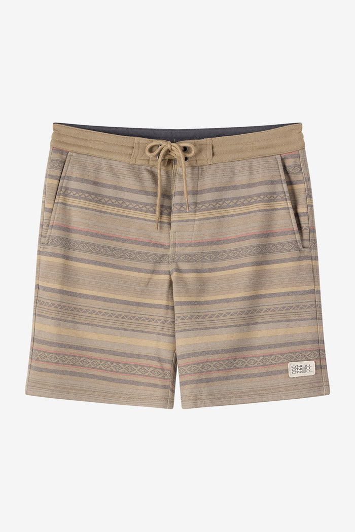 Cortez Elastic Waist 18" Fleece Shorts - Khaki | O'Neill