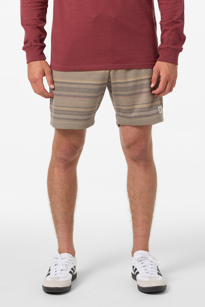 Cortez Elastic Waist 18" Fleece Shorts - Khaki | O'Neill