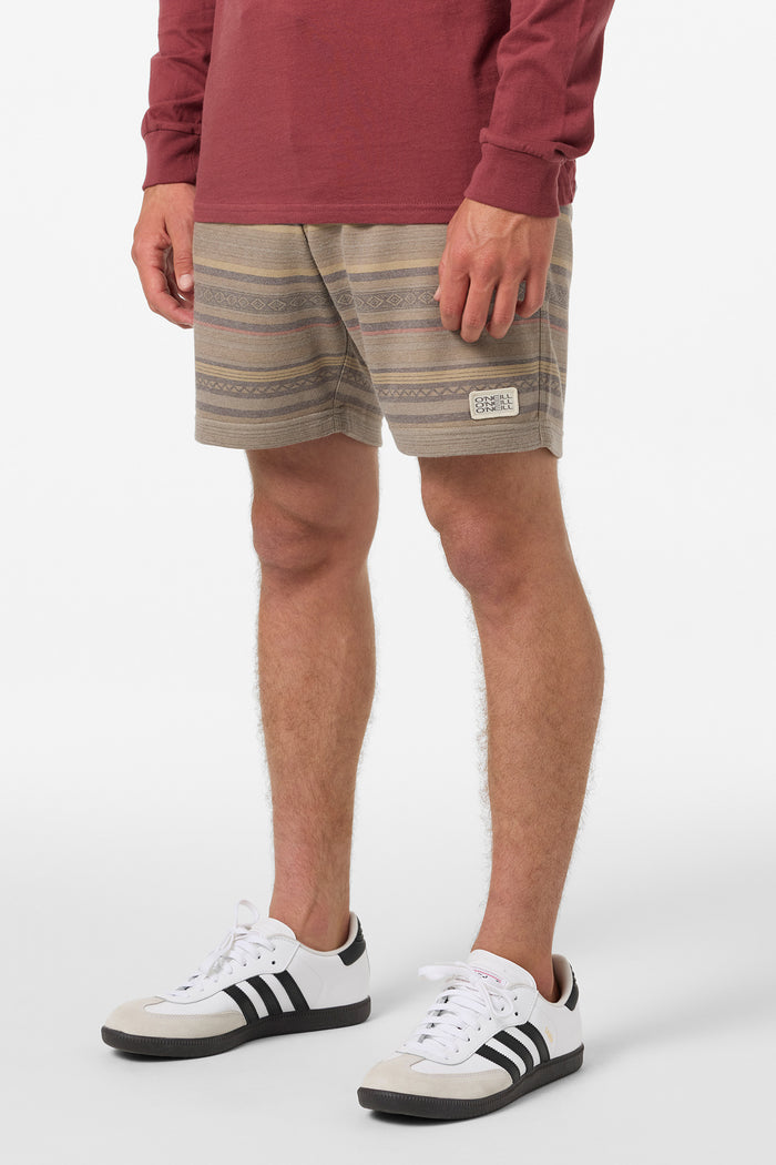 Cortez Elastic Waist 18" Fleece Shorts - Khaki | O'Neill