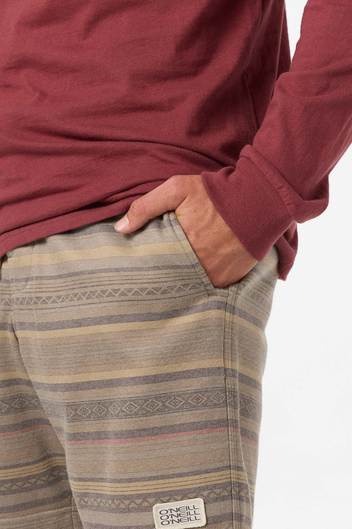 Cortez Elastic Waist 18" Fleece Shorts - Khaki | O'Neill