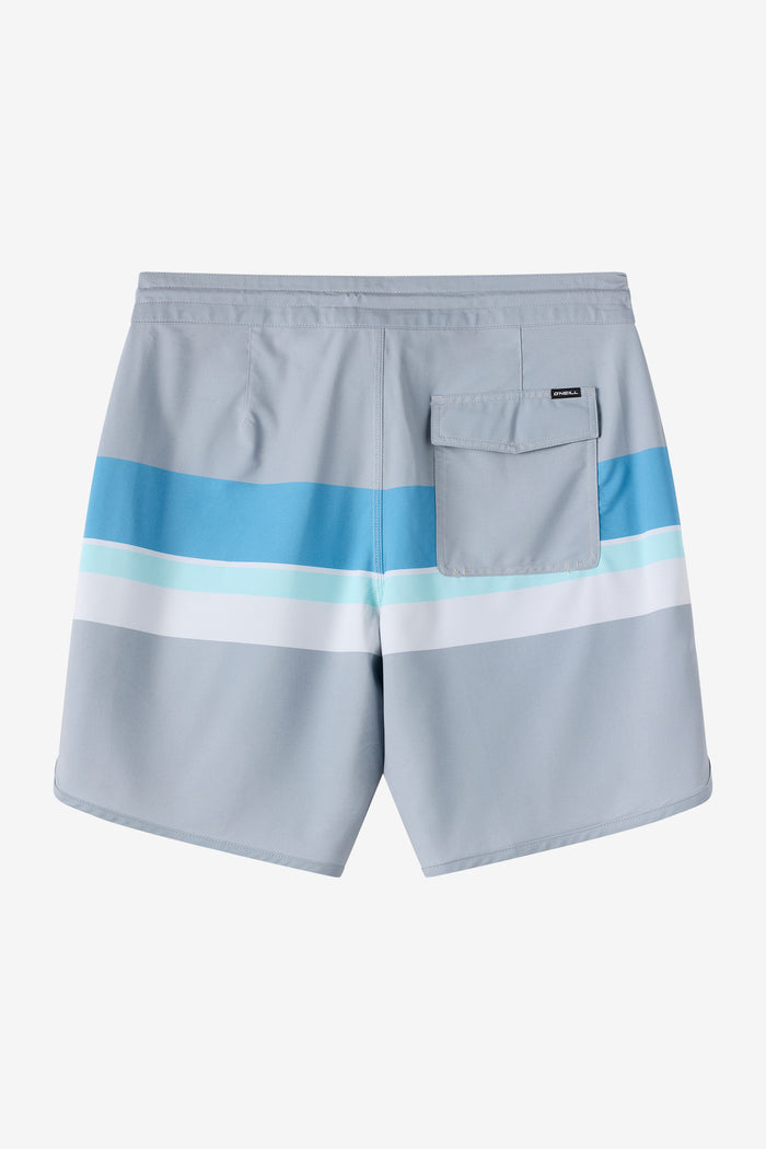 Cruzer Stripe Scallop 18" Boardshorts - Lght Gry2 | O'Neill