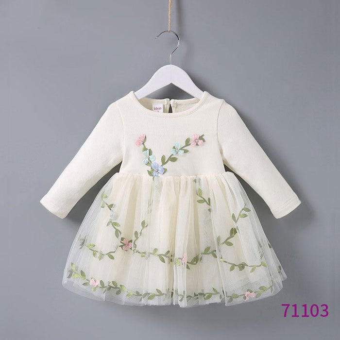 Cute Long-Sleeved Princess Dresses for Girls - House of Beauty