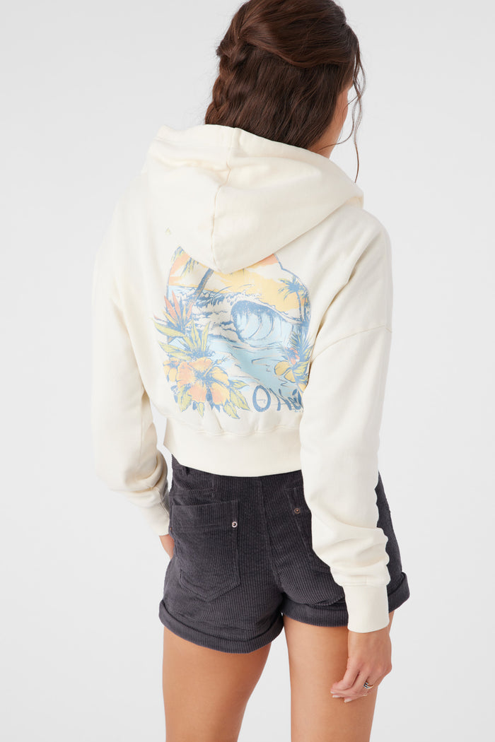 Darcie Hooded Zip Fleece Jacket - Winter White | O'Neill