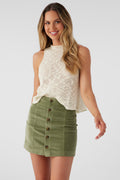 Delilah Corduroy Mini Skirt - Oil Green | O'Neill