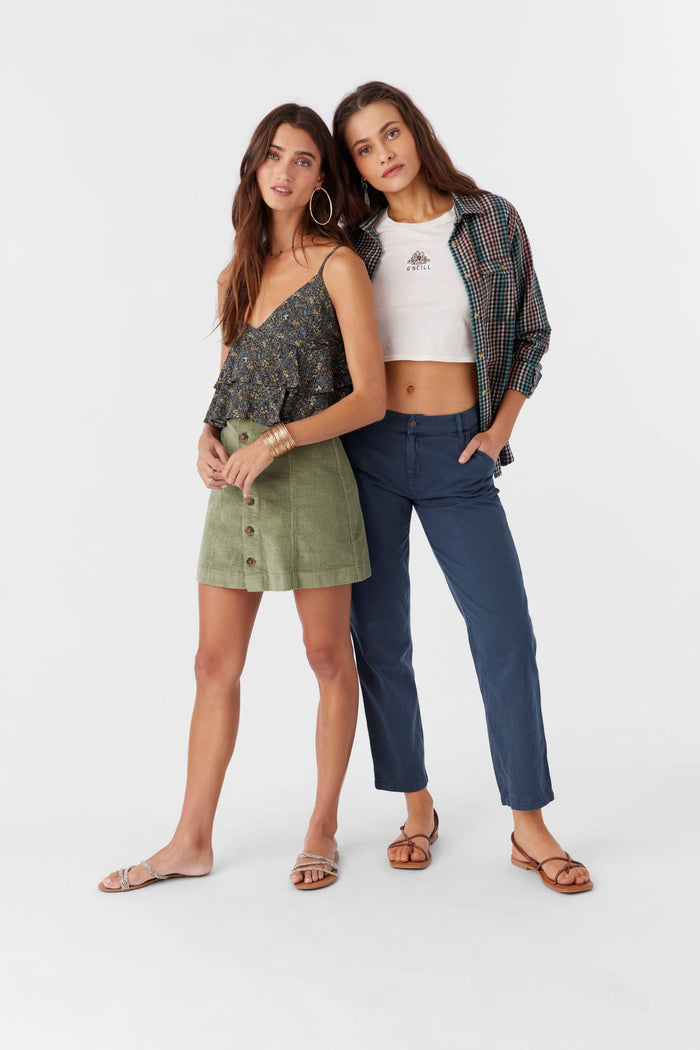 Delilah Corduroy Mini Skirt - Oil Green | O'Neill