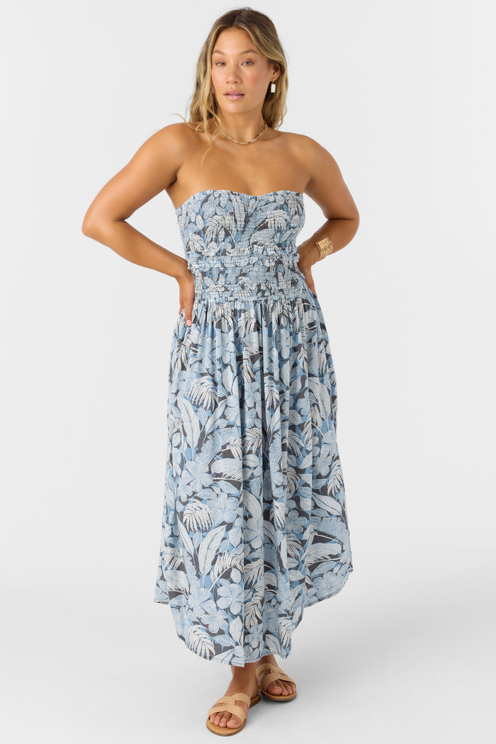 Devyn Palmetto Floral Midi Dress - Slate | O'Neill