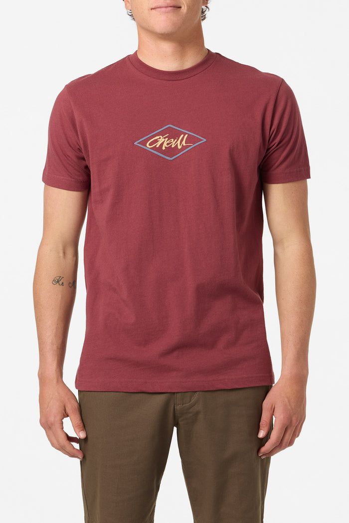 Diamond Standard Fit Tee - Oxblood Red | O'Neill